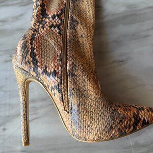 So Me snake skin High heel boots